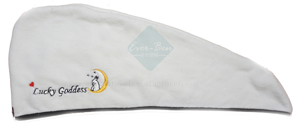 China Bulk Custom fast drying cotton towels hair dry towel hat supplier